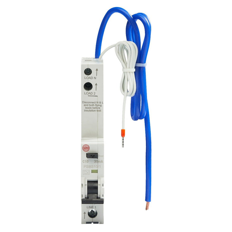 Wylex PSBS10-1 10A, C-Curve Single Pole + Neutral RCBO - Wylex - Falcon Electrical UK