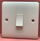 Quadrant Curveline Single Light Switch 1 way 10A - QC301 - Quadrant - Falcon Electrical UK