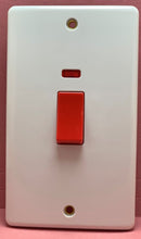 Quadrant Curveline 45A Switch Double Box Size with Neon - QC329 - Quadrant - Falcon Electrical UK