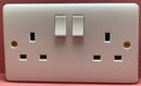 Quadrant Curveline 13A Twin Switched Socket DP - QC410
