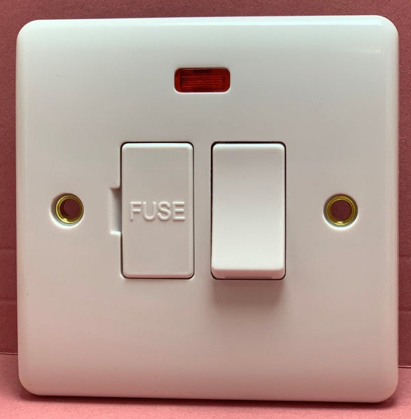 Quadrant Curveline Switched 13A Fused Spur with Neon - QC419 - Quadrant - Falcon Electrical UK