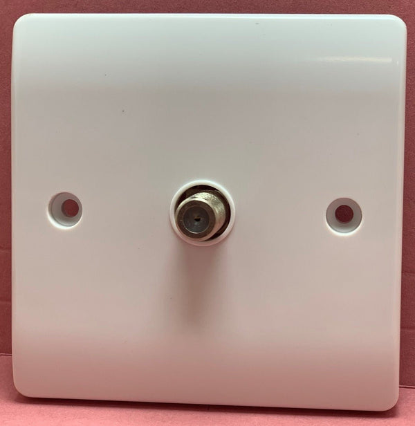 Quadrant QCSAT1 Single F-Type Satellite Socket Outlet - Quadrant - Falcon Electrical UK