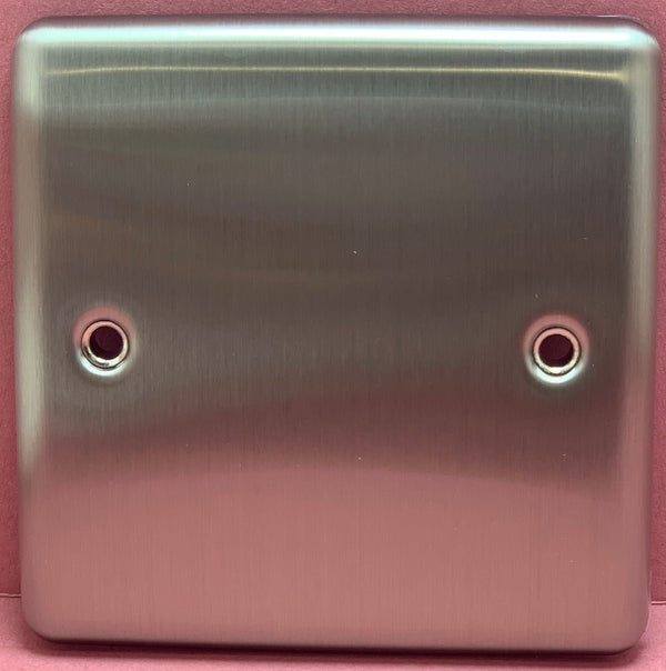 Quadrant Decor 1G Blank Plate Satin Chrome - QD-4011-SC-B - Quadrant - Falcon Electrical UK