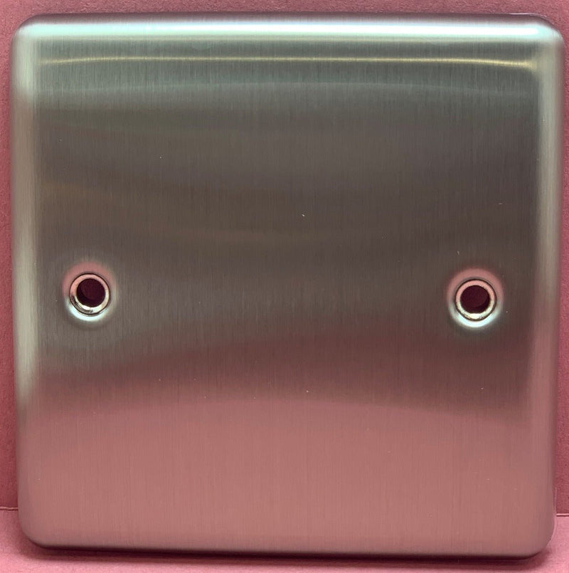 Quadrant Decor 1G Blank Plate Satin Chrome - QD-4011-SC-B - Quadrant - Falcon Electrical UK