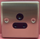 Quadrant Decor 5A Unswitched Socket Round Pin Satin Chrome QD-4250-SC-B - Quadrant - Falcon Electrical UK