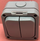 Quadrant Weatherproof 2 Gang 2-Way Switch IP65 Rating - QD-IP65R22 - Quadrant - Falcon Electrical UK