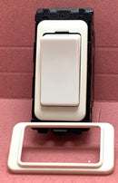 Quadrant Curveline Intermediate Switch for Grid Plate, White - QG13 - Quadrant - Falcon Electrical UK