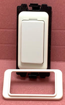 Quadrant Curveline Blank for Grid Plate, White - QGBLANK - Quadrant - Falcon Electrical UK