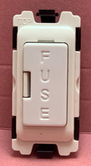 Quadrant Curveline 13A Fuse Carrier for Grid Plate, White - QGFUSE - Quadrant - Falcon Electrical UK