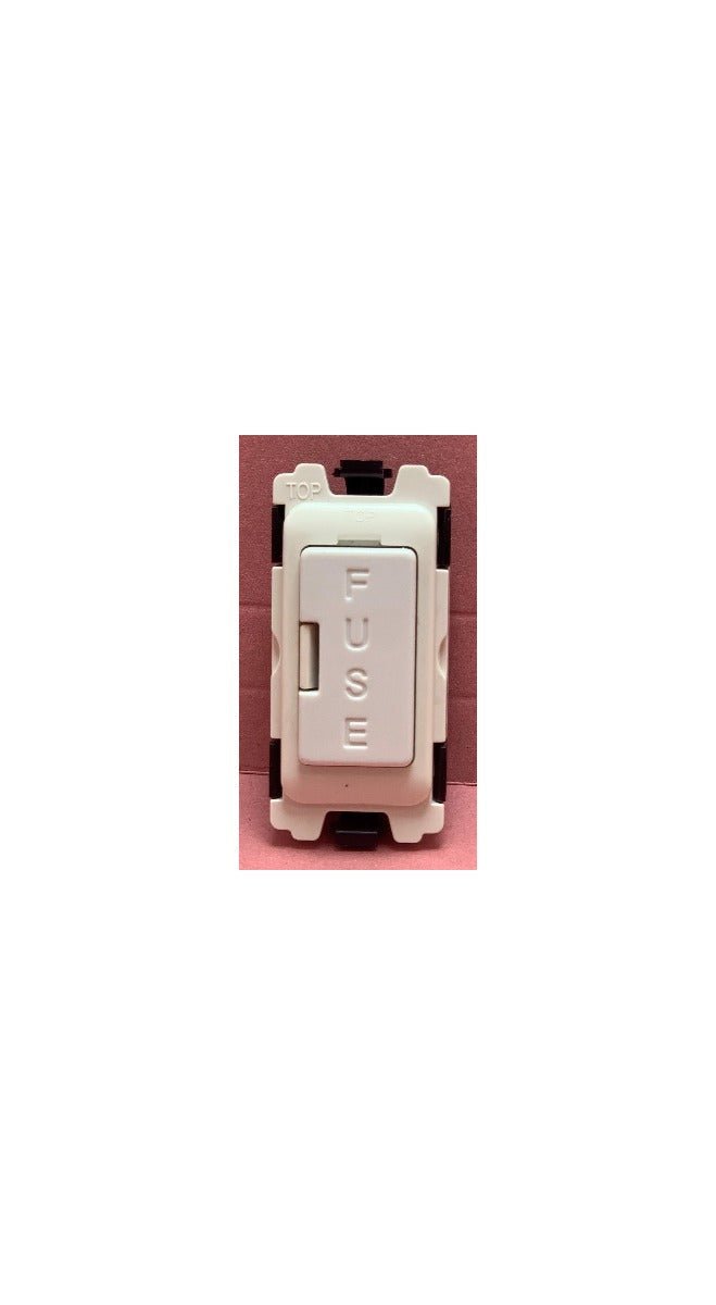 Quadrant Curveline 13A Fuse Carrier for Grid Plate, White - QGFUSE - Quadrant - Falcon Electrical UK