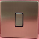 Quadrant Screwless 1 Gang 2 Way Switch in Satin Chrome - QSS3012SC-B - Quadrant - Falcon Electrical UK