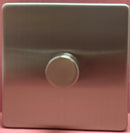 Quadrant Screwless 400W 1 Gang 2 Way Dimmer in Chrome - QSS3504-12SC-B - Quadrant - Falcon Electrical UK