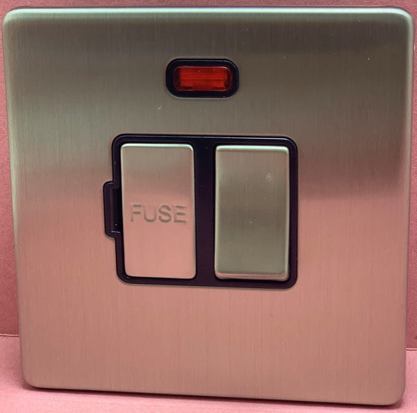 Quadrant Screwless 13A Switched Connection Unit with Neon in Chrome- QSS4191SC-B - Quadrant - Falcon Electrical UK