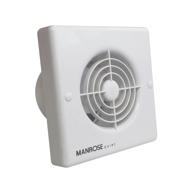 Manrose QF100TX5 - Quiet Fan - 100mm bathroom fan - timer - IPX5 - Manrose - Falcon Electrical UK
