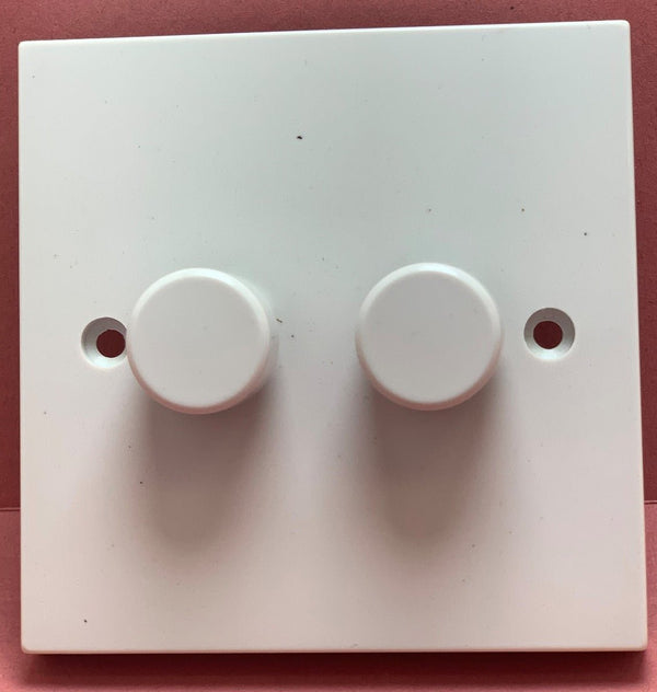 Quadrant XL Dimmer Switch 2G 2W 250W Push White Knob - QXL355-250 - Quadrant - Falcon Electrical UK