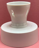 Quadrant XL Bc Batten Lamp Holder Home Office Skirt With Integral 3 Terminal Clear Ceiling Rose Base - QXL604B22 - Quadrant - Falcon Electrical UK