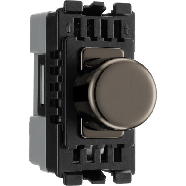 BG RBNDTR Nexus Black Nickel Grid Dimmer 2W - BG - Falcon Electrical UK