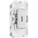 BG RBS12KY Nexus Brushed Steel Grid 20AX Sc Key Switch 2W, Single Pole - BG - Falcon Electrical UK