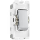 BG RBS14 Nexus Brushed Steel Grid 20AX Switch 2W Retractive "Press" - BG - Falcon Electrical UK