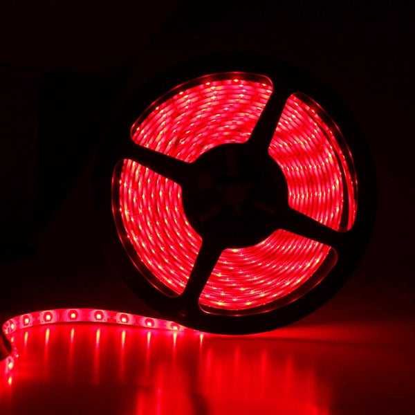 Waterproof LED Strip Red, 5M, 120LED-M (RED12V-3528-600-5M) - Vistalux - Falcon Electrical UK