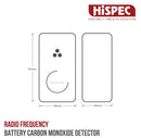 HiSpec HSA-BC-RF10-PRO Battery Powered Carbon Monoxide Alarm - HiSpec - Falcon Electrical UK