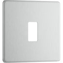 BG RFBS1 Nexus Brushed Steel 1-Module Grid Front Plate - Screwless - BG - Falcon Electrical UK
