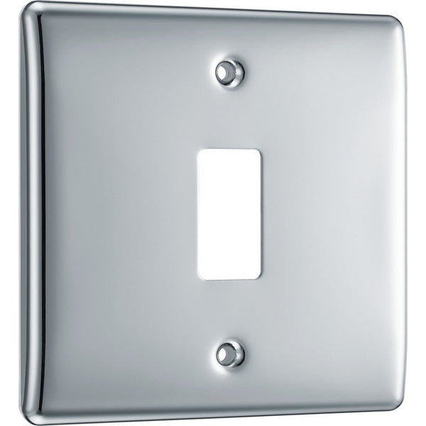 BG RNPC1 Nexus Polished Chrome 1-Module Front Plate - BG - Falcon Electrical UK