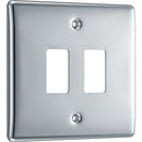 BG RNPC2 Nexus Polished Chrome 2-Module Front Plate - BG - Falcon Electrical UK