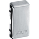 BG RRBLBS Nexus Brushed Steel Grid Switch Cover "BOILER" - BG - Falcon Electrical UK