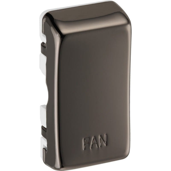 BG RRFNBN Nexus Black Nickel Grid Switch Cover "FAN" - BG - Falcon Electrical UK