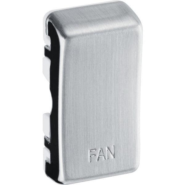 BG RRFNBS Nexus Brushed Steel Grid Switch Cover "FAN" - BG - Falcon Electrical UK