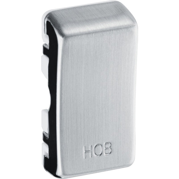 BG RRHBBS Nexus Brushed Steel Grid Switch Cover "HOB" - BG - Falcon Electrical UK