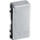 BG RRHTBS Nexus Brushed Steel Grid Switch Cover "HEATER" - BG - Falcon Electrical UK