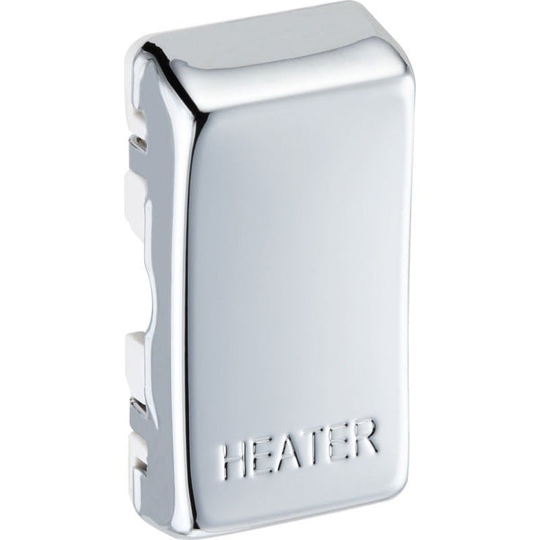 BG RRHTPC Nexus Polished Chrome Grid Switch Cover "HEATER" - BG - Falcon Electrical UK