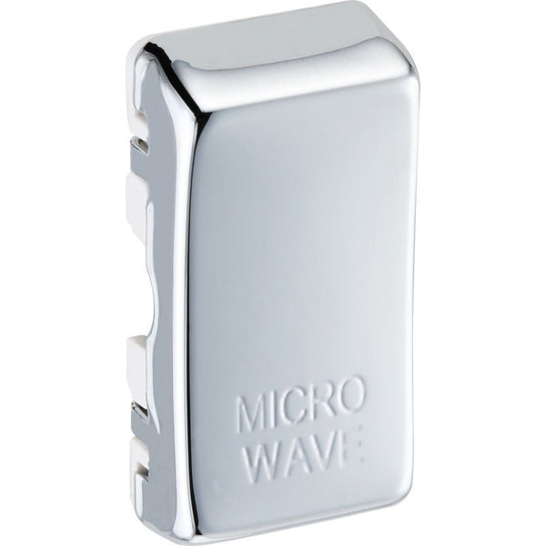 BG RRMWPC Nexus Polished Chrome Grid Switch Cover "MICROWAVE" - BG - Falcon Electrical UK