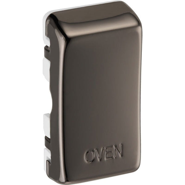 BG RROVBN Nexus Black Nickel Grid Switch Cover "OVEN" - BG - Falcon Electrical UK