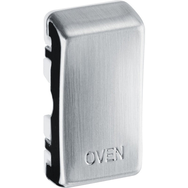 BG RROVBS Nexus Brushed Steel Grid Switch Cover "OVEN" - BG - Falcon Electrical UK