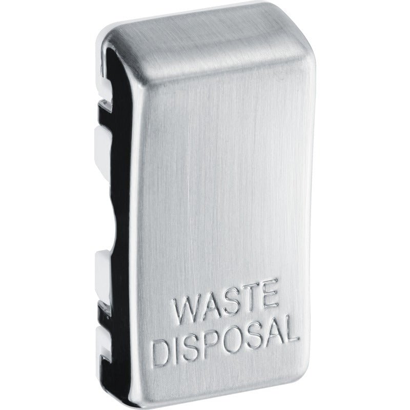 BG RRWDISBS Nexus Brushed Steel Grid Switch Cover "WASTE DISP" - BG - Falcon Electrical UK