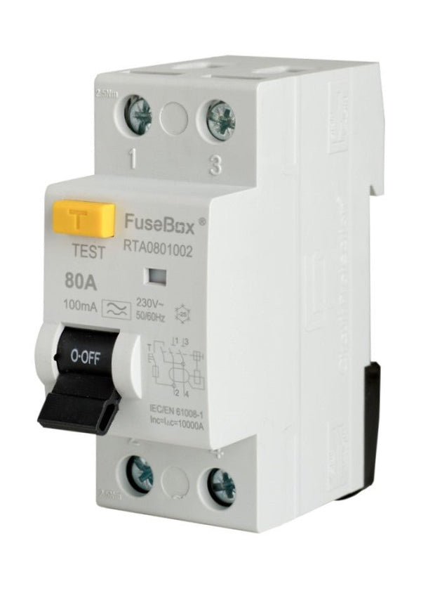Fusebox RTA801002 80A 100mA Type A RCD - Fusebox - Falcon Electrical UK