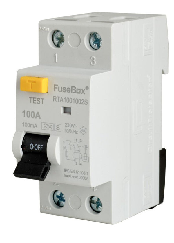 Fusebox RTA1001002S 100A 100mA Type A+S RCD - Fusebox - Falcon Electrical UK