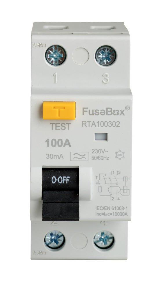 Fusebox RTA100302 100A 30mA Type A RCD - Fusebox - Falcon Electrical UK