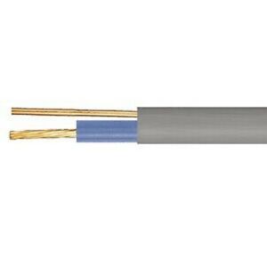 6241Y1.0mm Single & Earth Flat Grey PVC Mains Electricity Cable - Mixed Supply - Falcon Electrical UK
