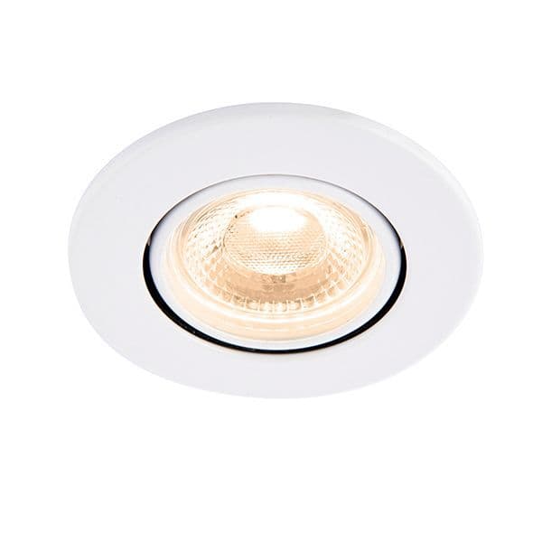 Saxby 78520 ShieldECO 800 Tilt 8.5W Warm White, White plate - Saxby - Falcon Electrical UK