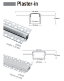 Saxby 80500 2m Length, Recessed Aluminium Profile for LED Strip Light - Saxby - Falcon Electrical UK