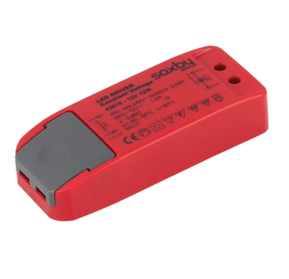 Saxby 43810 LED Driver Constant Voltage 12V 12W - Saxby - Falcon Electrical UK