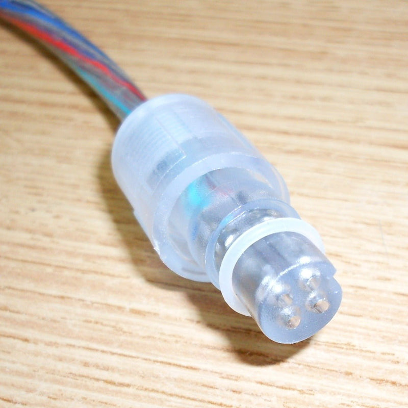 Waterproof Connector for LED Strip Light (4 Pin to DC Power Lead (Type-7-RGB)) - Vistalux - Falcon Electrical UK