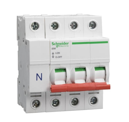 Schneider Electric SE125SW3L 125A 3P+N Switch Disconnector for 3-Phase LoadCentre KQ Distribution Board - Schneider Electric - Falcon Electrical UK