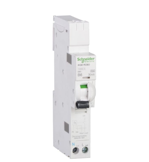 Schneider Electric SEE106B03 6A, B Curve RCBO for LoadCentre KQ Distribution Board - Schneider Electric - Falcon Electrical UK