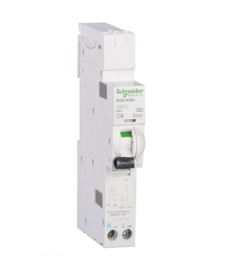 Schneider Electric SEE106C03 6A, C Curve RCBO for LoadCentre KQ Distribution Board - Schneider Electric - Falcon Electrical UK