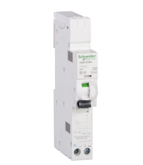 Schneider Electric SEE116B03 16A, B Curve RCBO for LoadCentre KQ Distribution Board - Schneider Electric - Falcon Electrical UK